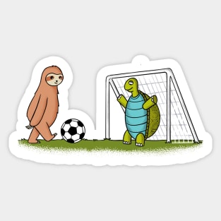 Sloth and turtle football Sticker